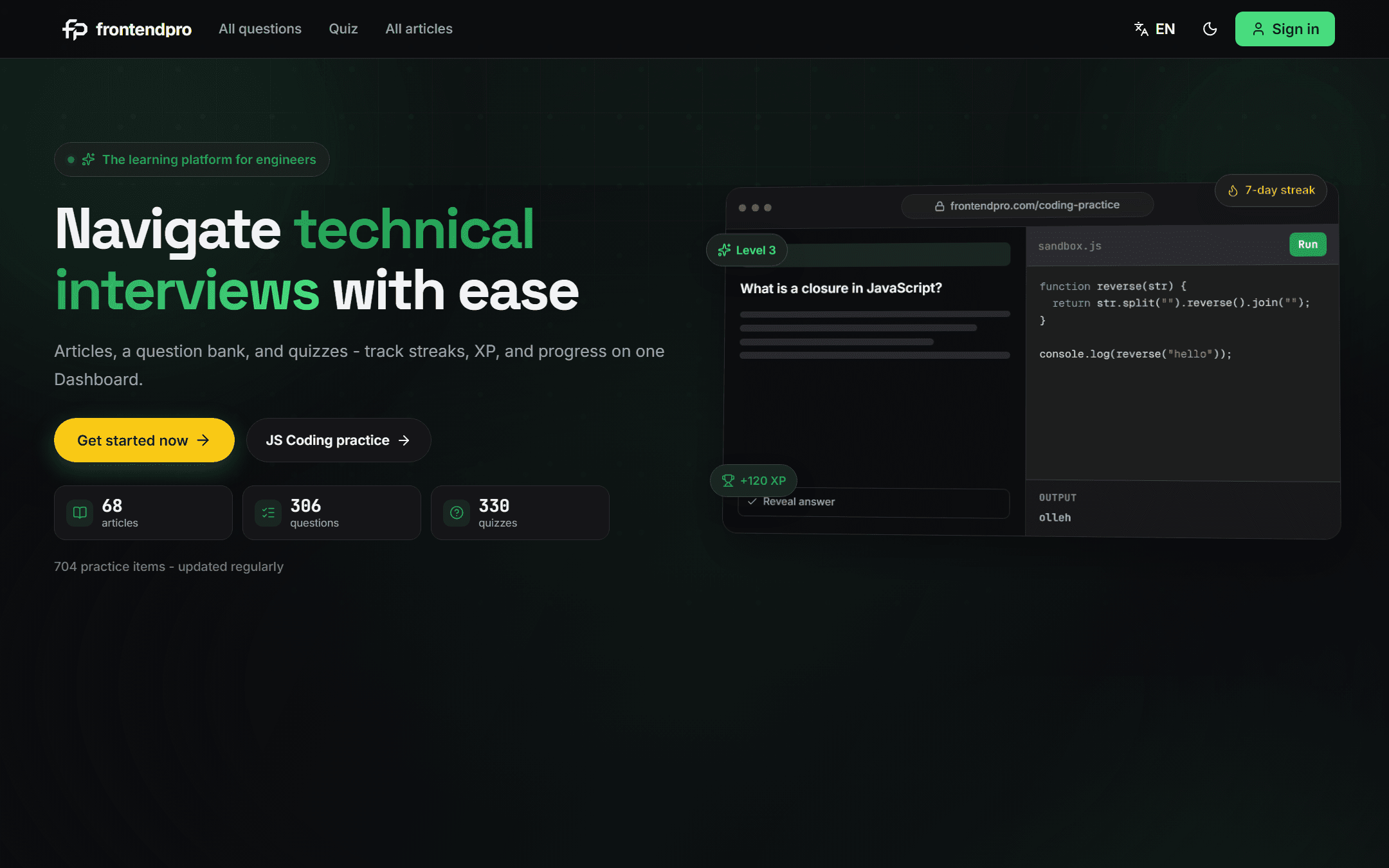 FrontendPro - Interview Prep Platform